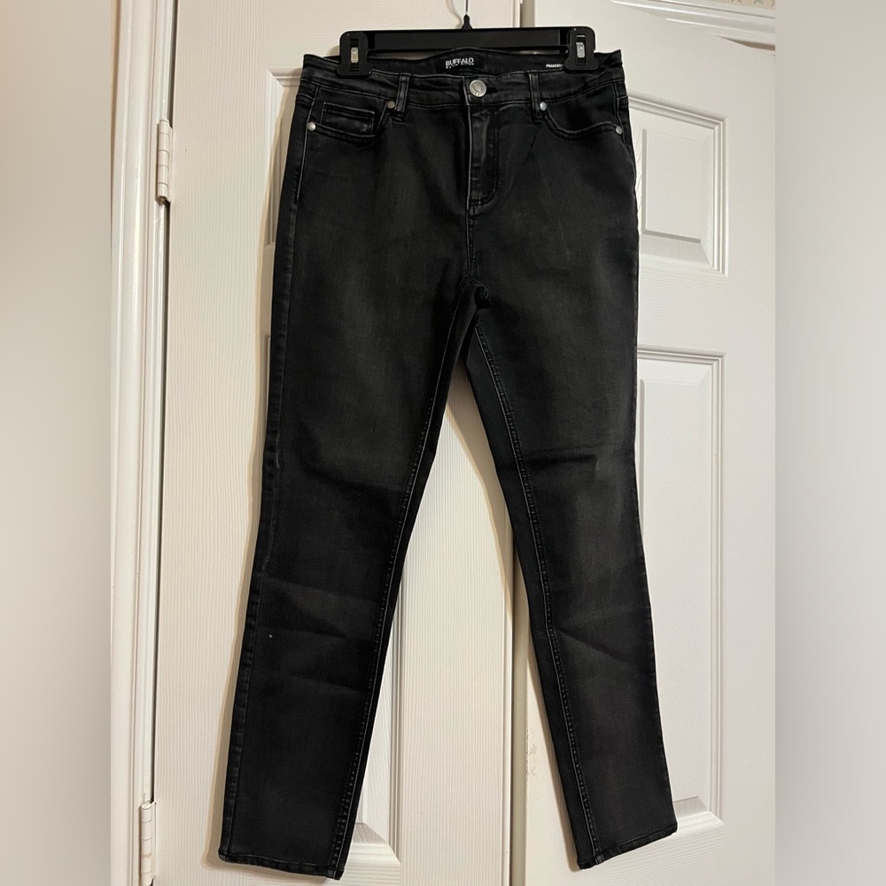 Women's Black Denim Jeans, Mid-Rise Skinny Fit Size 6